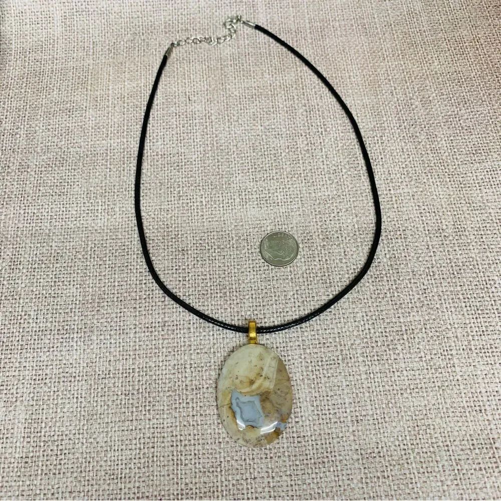 Jasper Druzy Stone Necklace‎